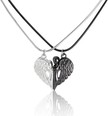 Silver Guardian angel necklace